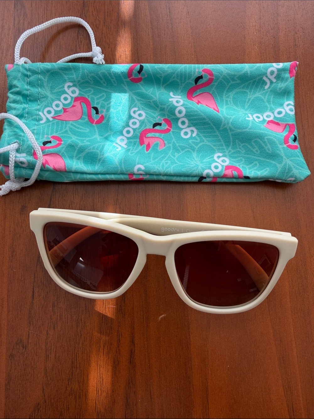 goodr OG sunglasses in toasted marshmallow magic